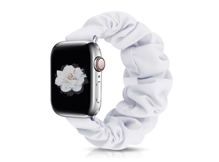 Correa Para Apple Watch 41mm Premium Scrunchies Elástica - Blanco