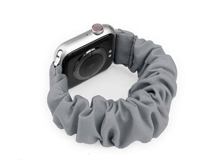 Correa Para Apple Watch 45mm Premium Scrunchies Elástica - Gris