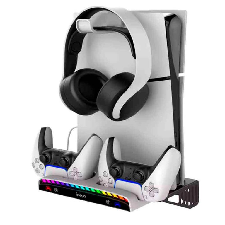 Soporte de PS5 Slim Pro y Clásico para Pared Cargador Sujeta 3xUSB ipg