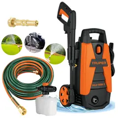 TRUPER - Hidrolavadora 1500 PSI + manguera 15m conectores metálicos