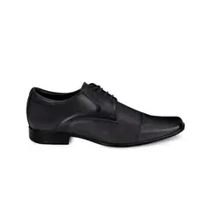 VIALE - Zapato Derby Vestir VEM-002 Negro Cuero