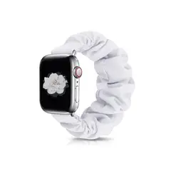 GENERICO - Correa para Apple Watch 41mm Scrunchies Elástica - Blanco