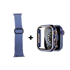 GENERICO - Correa Nylon + Case Bumper para Apple Watch 40mm - Azul