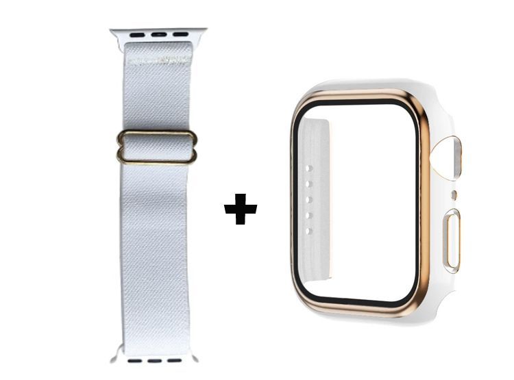 Correa Nylon + Case Bumper para Apple Watch 38mm - Blanco