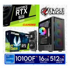 NVIDIA - Computadora PC GAMER Core i3 10100F + RAM 16GB + SSD 500GB + VIDEO RTX 3050 6GB