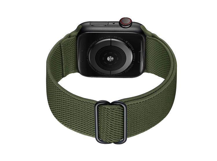 Correa Nylon Elastica para Apple Watch 44mm - Verde Miltar