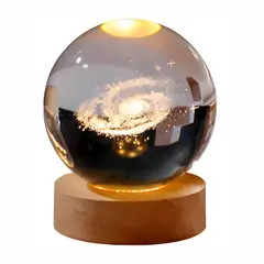 ELMEJORPRECIO - Esfera Con Diseño 3D Mini Lámpara De Luz Cálida Modelo Galaxia