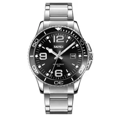 SKMEI - Reloj Magno 9278 Analógico Fechador Maquinaria Japonesa- Negro