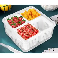 GENERICO - Pac x 2 Organizador 4 divisiones Con Rendijas Para Escurrir