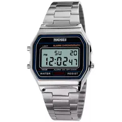 SKMEI - Reloj Classic 1123 Digital Multifunción Acero - Plateado