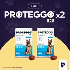 PROTEGGO - ANTIPULGAS PARA PERROS - 400 Mg. DE 20 A 40 kg - PACK X 2