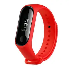 GENERICO - Correa de Silicona Para Xiaomi Mi Band 5,6 y 7 - ROJO