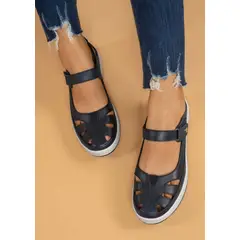 VIALE - Zapato Canasta Casual WIL-2420 Azul Cuero