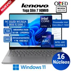 LENOVO - Laptop Yoga Slim 7 14IMH9 14" WUXGA OLED, Core Ultra 7 155H, Ram 32GB, Ssd 1 TB, Win 11