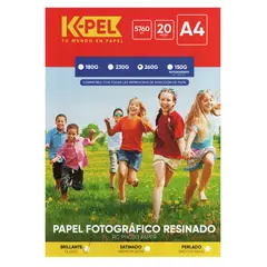 GENERICO - K-PEL Papel Foto Brillante Doble Lado 260g X 20 hojas A4