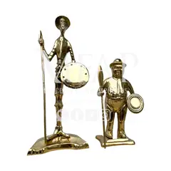 MFAP BRONCERIA Y ANTIGUEDADES - Quijote y Sancho Panza (1) en bronce fundido 25 cm - Hidalgo y Escudero