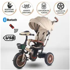 VOYAGE - Triciclo Guiador 3 En 1 «GOLDEN II NEW COLLECTION» USB Beige