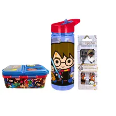 HARRY POTTER - Pack Tomatodo 580 ml + Taper Lonchera + Cubiertos