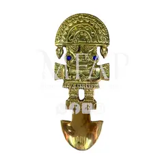 MFAP BRONCERIA Y ANTIGUEDADES - Tumi ceremonial en bronce fundido 25 cm