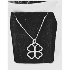 FERNANDA ROMERO JOYAS Y ACCESORIOS - Collar "Trébol 4 Hojas : Fe, Amor, Suerte y Esperanza" Plata Nacional