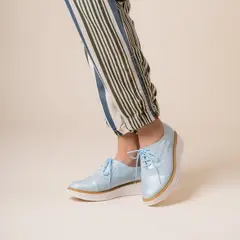 KAWKI - ZAPATOS DE MUJER OXFORD DIVERSION TURQUESA