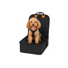 PROTECH - Protector Plegable Negro para Asiento Delantero de Mascotas
