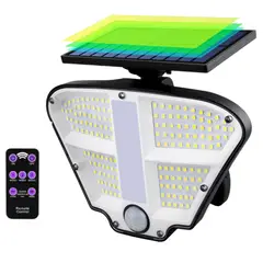 SEISA - Lampara Reflector Solar Led Auto Encedido Con Sensor De Movimiento