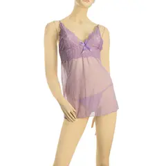 GENERICO - Babydoll Sexy Mujer - Color Lila Talla L