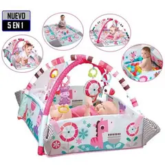 IDEAL - GIMNASIO MUSICAL 5 EN 1 CON PELOTAS ROSADO