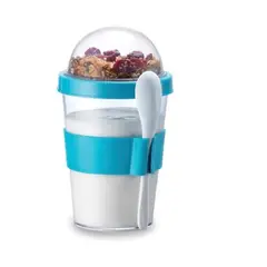 GENERICO - Vaso para Yogurt Cereal y Frutas con Cuchara