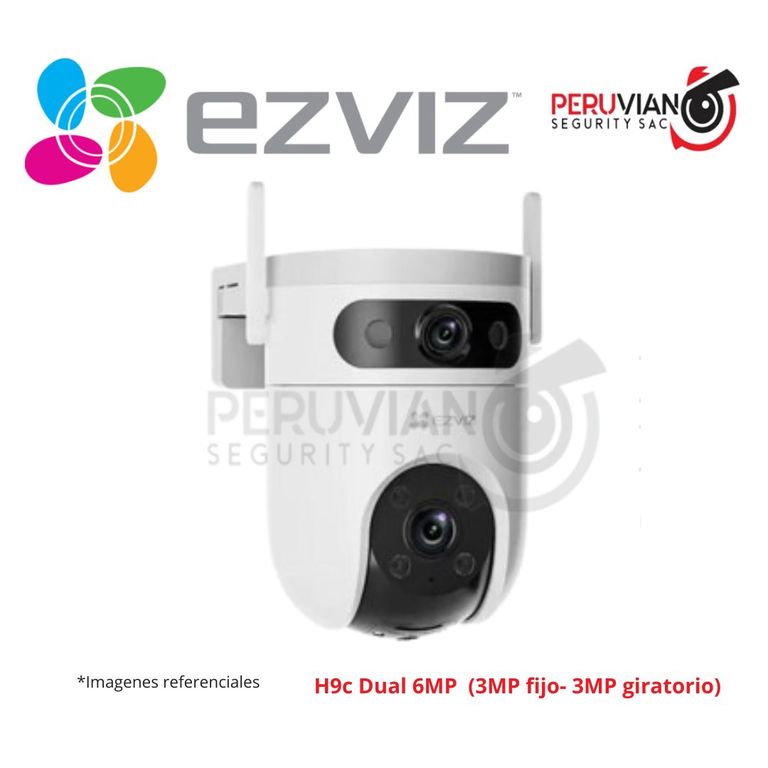 Cámara H9c 2k Dual 6MP 3mp fijo y 3mp giratorio