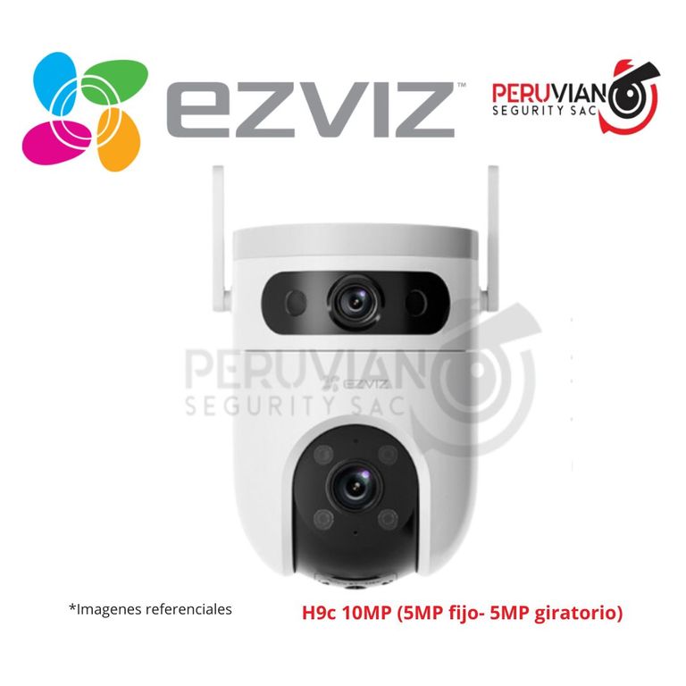 Cámara H9c 10MP - 3K 5mp fijo y 5mp giratorio