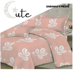CUTE - JUEGO DE SÁBANAS DE 2 PLAZAS