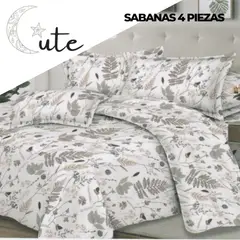CUTE - JUEGO DE SÁBANAS DE 2 PLAZAS