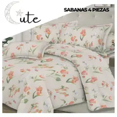 CUTE - JUEGO DE SÁBANAS DE 2 PLAZAS