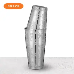 GENERICO - COCTELERA BOSTON PROFESIONAL CON CONTRA PESO Y DISEÑO PLATEADO