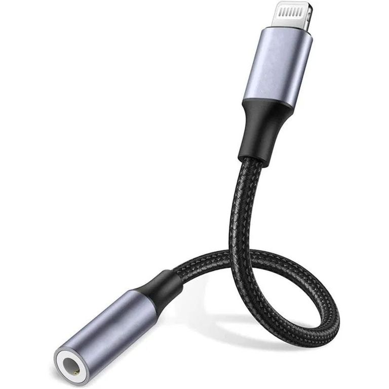 Cable Lightning a audio Jack 35mm Trenzado