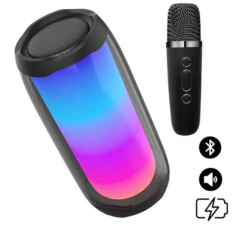 Parlante NBY Portátil con Bluetooth LED Hand Speaker