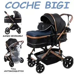 EBABY - Coche Cuna Moises de Lujo Bigi -Azul