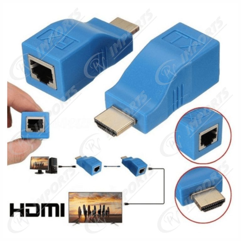 Convertidor Extensión HDMI con Cable de Red RJ45 Adaptador