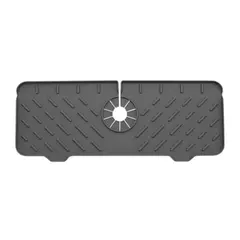 GENERICO - Tapete Drenaje de Silicona para Lavamanos de Cocina Baño Plomo Oscuro