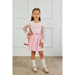 KIDS MASHMELO - Body para Niña Manga Tull Bolitas