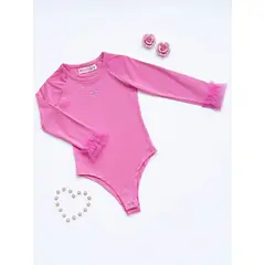 KIDS MASHMELO - Body Manga Pamela con Hombros y Puños de Tull