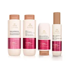 NATURA - Kit Lumina brillo y protección del color tratamiento intenso Shampoo ACC Mascara Capilar y Spray