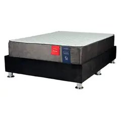MUEBLES MACRUMO - Combo Box Tarima Premium Impermeable + Colchón Pocket Paraíso (inc. Forro + 2 almohada) / 2 Plazas