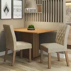 MADESA - Juego de Comedor Tainá con 2 Sillas