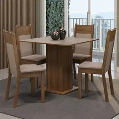 MADESA - Juego de Comedor Claire con 4 Sillas