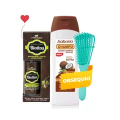 BABARIA - Duo Shampoo Coco más Biotina Brasiliana + Regalo