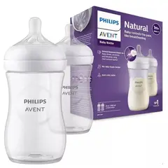 Philips Avent - Biberon Avent Anticólico Anti-goteo Natural 3.0 260 Ml 2 Uni