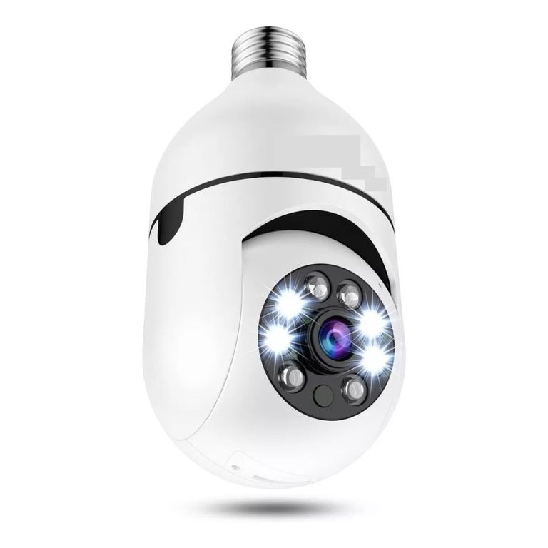 Foco camara espia de seguridad videovigilancia Hd 360° Wifi altavoz en vivo